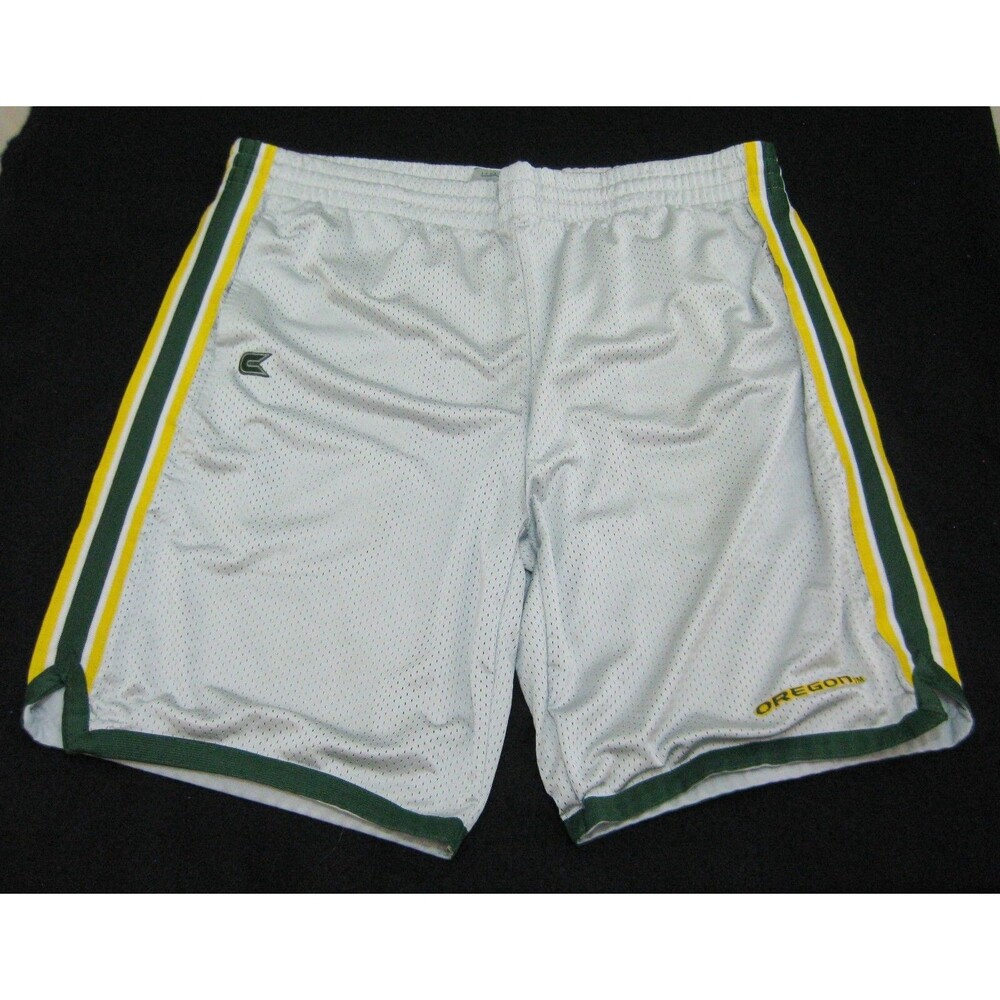 OREGON DUCKS Men's (Size Large) NIKE Silver Athletic Basketball Shorts College